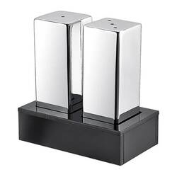 Groovy - Groovy 2 Li Dörtgen Pleksi Standlı Kare Tuzluk Takımı Mat