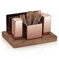 Groovy - Groovy 4'lü Kare Tuzluk Takımı, Bakır Groovy - Groovy 4'lü Kare Tuzluk Takımı, Bakır