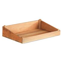 Groovy - Groovy Açık Büfe Ahşap Sunum Sepeti, 50x30x10 Cm