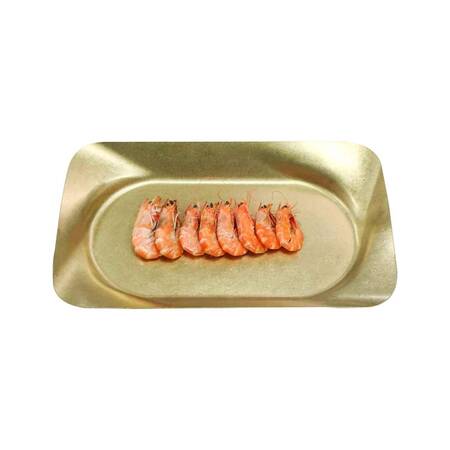 Groovy Açık Büfe Retro Sunum Tabağı, Altın, 34,5X20X3,5 cm