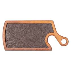 Groovy - Groovy Ahşap Sunum Tahtası, Satır, Bazaltlı, 39.5x18 Cm