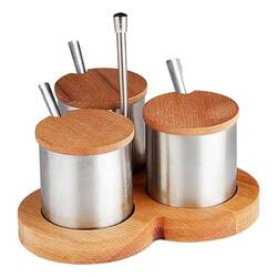 Groovy - Groovy Baharatlık Takımı, Mat 3 Lü Standlı 17 Cm