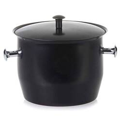 Groovy - Groovy Çelik Buz Kovası, Kapaklı, Siyah, 13.5x10 Cm