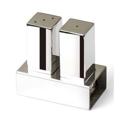 Groovy - Groovy Çelik Tuzluk Takımı 2 Li Kare Mat