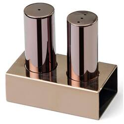 Groovy - Groovy Çelik Tuzluk Takımı 2 Li Yuvarlak İnce Bakır Renk Groovy - Groovy Çelik Tuzluk Takımı 2 Li Yuvarlak İnce Bakır Renk