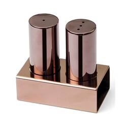 Groovy - Groovy Çelik Tuzluk Takımı 2 Li Yuvarlak Kalın Bakır Renk Groovy - Groovy Çelik Tuzluk Takımı 2 Li Yuvarlak Kalın Bakır Renk