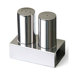 Groovy - Groovy Çelik Tuzluk Takımı 2 Li Yuvarlak Kalın Parlak