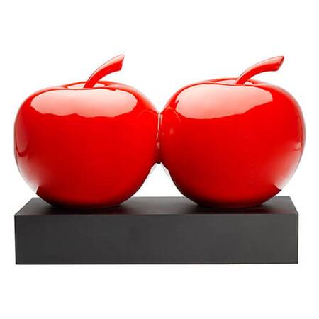 Groovy Dekoratif Elma, İkili Kırmızı 45X22XH:31 Cm