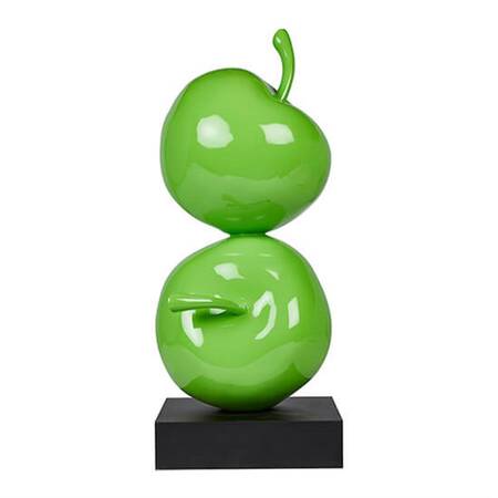 Groovy Dekoratif Yeşil Elma, İkili 22X20XH:52 Cm