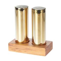 Groovy - Groovy Everest Yuvarlak Büyük Tuzluk Seti, 2'li, Altın