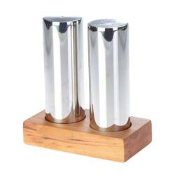 Groovy - Groovy Everest Yuvarlak Büyük Tuzluk Seti, 2'li, Krom Parlak