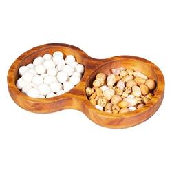 Groovy - Groovy İroko Çerezlik, Ahşap, 2'li 19.5x12 Cm