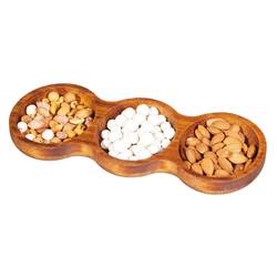 Groovy - Groovy İroko Çerezlik, Ahşap, 3'lü 28.5x12 Cm