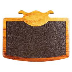 Groovy - Groovy İroko Steak Sunum Tahtası, Boynuzlu, Bazaltlı, 32.5x25 Cm Groovy - Groovy İroko Steak Sunum Tahtası, Boynuzlu, Bazaltlı, 32.5x25 Cm