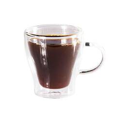 Groovy - Groovy Kulplu Çift Cidarlı Espresso Bardak, 80 ml