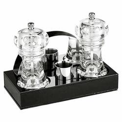 Groovy - Groovy Menaj Seti, Dörtlü Akrilik Şeffaf 18x9,5xH3 Cm Groovy - Groovy Menaj Seti, Dörtlü Akrilik Şeffaf 18x9,5xH3 Cm