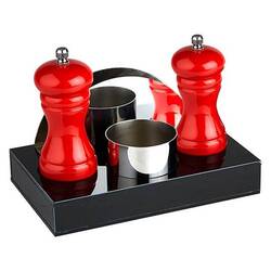 Groovy - Groovy Menaj Takımı, Dörtlü Kırmızı 20x12xH3 Cm Groovy - Groovy Menaj Takımı, Dörtlü Kırmızı 20x12xH3 Cm