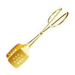 Groovy Servis Maşası, Delikli, Altın, 26 Cm - Thumbnail