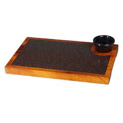 Groovy - Groovy Steak Sunum Tahtası, Sosluklu, 32x22 Cm