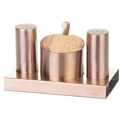 Groovy - Groovy Tuzluk Baharatlık Takımı, 3'lü, Yuvarlak, Bakır Groovy - Groovy Tuzluk Baharatlık Takımı, 3'lü, Yuvarlak, Bakır