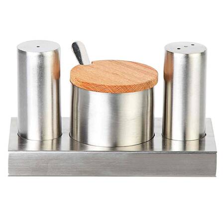 Groovy Tuzluk Baharatlık Takımı, 3'lü, Yuvarlak Groovy Tuzluk Baharatlık Takımı, 3'lü, Yuvarlak