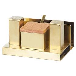 Groovy - Groovy Tuzluk Baharatlık Takımı, 4'lü, Kare, Altın