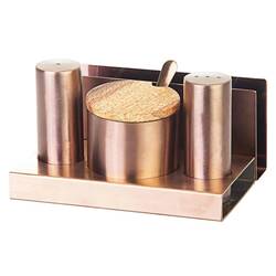 Groovy - Groovy Tuzluk Baharatlık Takımı, 4'lü, Yuvarlak, Bakır Groovy - Groovy Tuzluk Baharatlık Takımı, 4'lü, Yuvarlak, Bakır