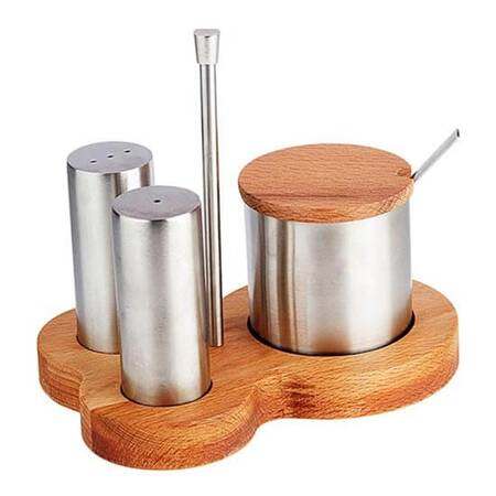Groovy Tuzluk Baharatlık Takımı, Mat 3 Lü Standlı 16x11 Cm Groovy Tuzluk Baharatlık Takımı, Mat 3 Lü Standlı 16x11 Cm