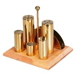 Groovy - Groovy Tuzluk Baharatlık Takımı, Yuvarlak, 6'lı, Altın