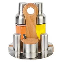 Groovy - Groovy Tuzluk Baharatlık, Yağlık Seti, 5'li, 300 cc Groovy - Groovy Tuzluk Baharatlık, Yağlık Seti, 5'li, 300 cc