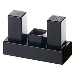 Groovy - Groovy Tuzluk Biberlik Takımı, Pleksi Stand, 3'lü, Siyah Groovy - Groovy Tuzluk Biberlik Takımı, Pleksi Stand, 3'lü, Siyah