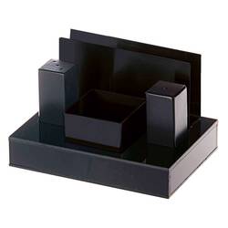 Groovy - Groovy Tuzluk Peçetelik Takımı, Kare, 4'lü, Siyah Groovy - Groovy Tuzluk Peçetelik Takımı, Kare, 4'lü, Siyah