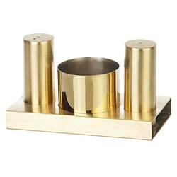 Groovy - Groovy Tuzluk Şekerlik Takımı, 3'lü, Yuvarlak, Altın Groovy - Groovy Tuzluk Şekerlik Takımı, 3'lü, Yuvarlak, Altın