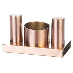 Groovy - Groovy Tuzluk Şekerlik Takımı, 3'lü, Yuvarlak, Bakır Groovy - Groovy Tuzluk Şekerlik Takımı, 3'lü, Yuvarlak, Bakır