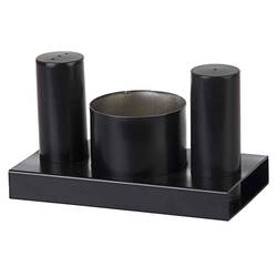 Groovy - Groovy Tuzluk Şekerlik Takımı, 3'lü, Yuvarlak, Siyah Groovy - Groovy Tuzluk Şekerlik Takımı, 3'lü, Yuvarlak, Siyah