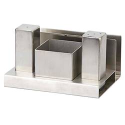 Groovy - Groovy Tuzluk Şekerlik Takımı, 4'lü, Kare, Çelik Groovy - Groovy Tuzluk Şekerlik Takımı, 4'lü, Kare, Çelik