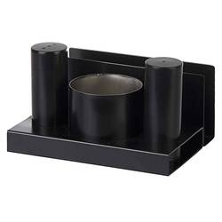 Groovy - Groovy Tuzluk Şekerlik Takımı, 4'lü, Yuvarlak, Siyah Groovy - Groovy Tuzluk Şekerlik Takımı, 4'lü, Yuvarlak, Siyah