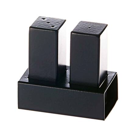 Groovy Tuzluk Takımı, 2 Li, Kare, Siyah Groovy Tuzluk Takımı, 2 Li, Kare, Siyah