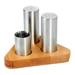 Groovy - Groovy Tuzluk Takımı, 3 Lü Üçgen Ahşap Standlı Mat