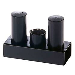 Groovy - Groovy Tuzluk Takımı, Yuvarlak, 3'lü, Siyah Groovy - Groovy Tuzluk Takımı, Yuvarlak, 3'lü, Siyah