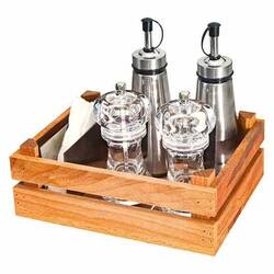 Groovy - Groovy Yağlık, Sirkelik, Baharatlık, Ahşap Kasalı 5 Li Set Groovy - Groovy Yağlık, Sirkelik, Baharatlık, Ahşap Kasalı 5 Li Set