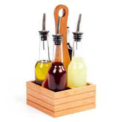 Groovy - Groovy Yağlık Sirkelik Seti, 4'lü Ahşap Standlı, 250 Cc Groovy - Groovy Yağlık Sirkelik Seti, 4'lü Ahşap Standlı, 250 Cc