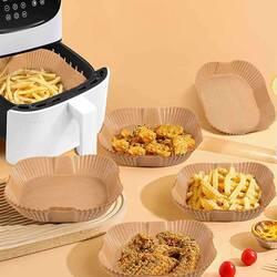 Gurme Chef - Gurme Chef Airfryer Pişirme Kağıdı, Kare, 50 li Paket, 16x4.5 Cm (1)