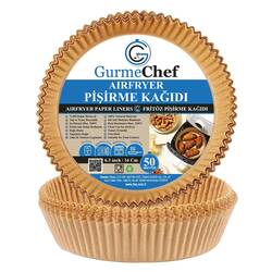 Gurme Chef - Gurme Chef Airfryer Pişirme Kağıdı, Yuvarlak, 100 lü Paket, 16x4.5 Cm Gurme Chef - Gurme Chef Airfryer Pişirme Kağıdı, Yuvarlak, 100 lü Paket, 16x4.5 Cm