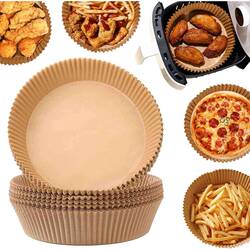 Gurme Chef Airfryer Pişirme Kağıdı, Yuvarlak, 50 li Paket, 16x4.5 Cm - Thumbnail