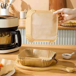 Gurme Chef - Gurme Chef Airfryer XXL Pişirme Kağıdı, Kare, 60 Adet, 20x4.5 Cm (1)