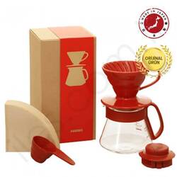 Hario - Hario V60 01 Seramik Kahve Demleme Seti Hario - Hario V60 01 Seramik Kahve Demleme Seti