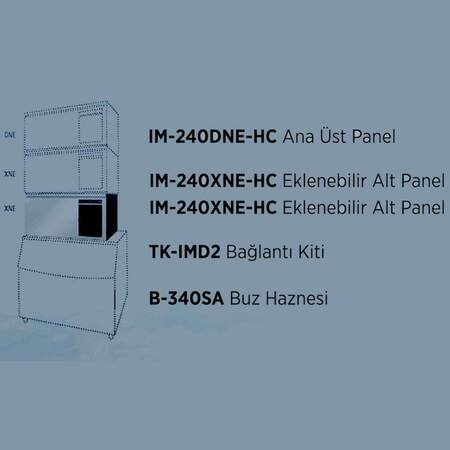 Hoshizaki Buz Makinesi, IM-240DNE-HC, 210 Kg/Gün