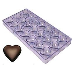 Kalp Çikolata Kalıbı, Polikarbon, 27,5x13,5 Cm - Thumbnail