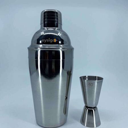Kokteyl Shaker Seti, 500 ml, Paslanmaz Çelik, 2 Parça